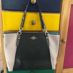 Coach zip top tote